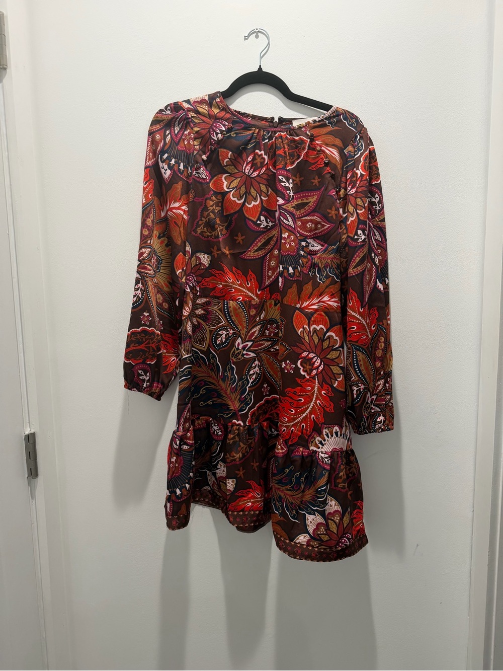 LOFT Multicolor Paisley Print Blouse - Red & Brown